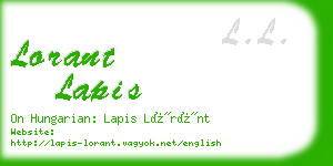 lorant lapis business card